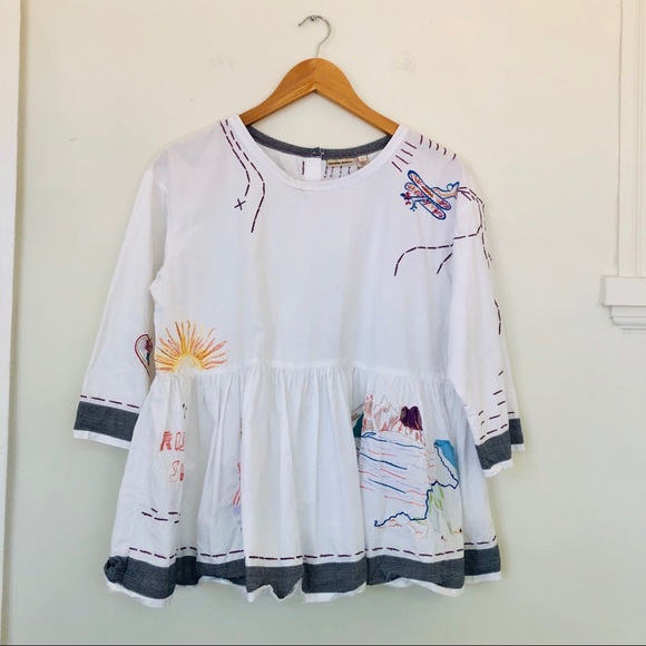 Anthropologie Tops - Holding Horses World Traveller Peplum Blouse